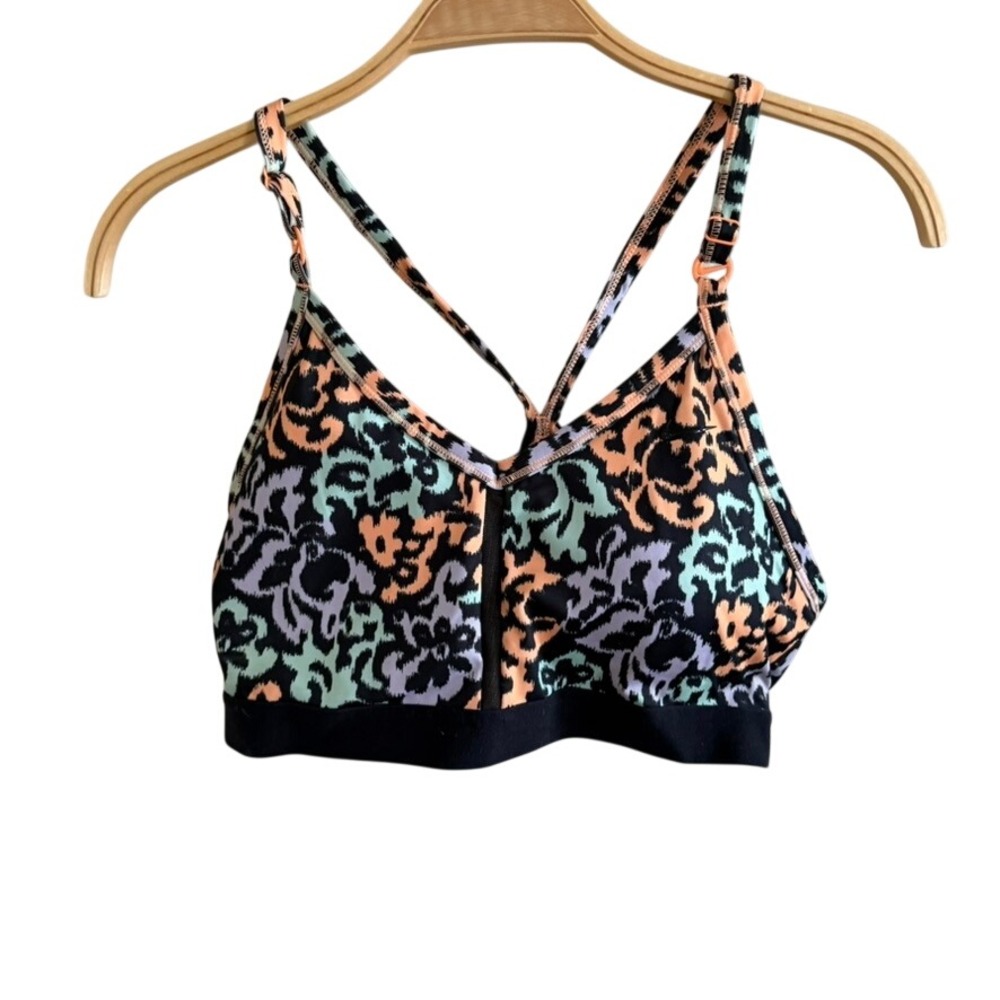 Nike Dri-FIT Indy Sports Bra Large Multi Color Leopard Print Light Support L